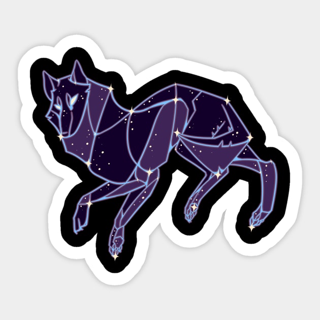 Space Wolf Sticker by Birdfeet